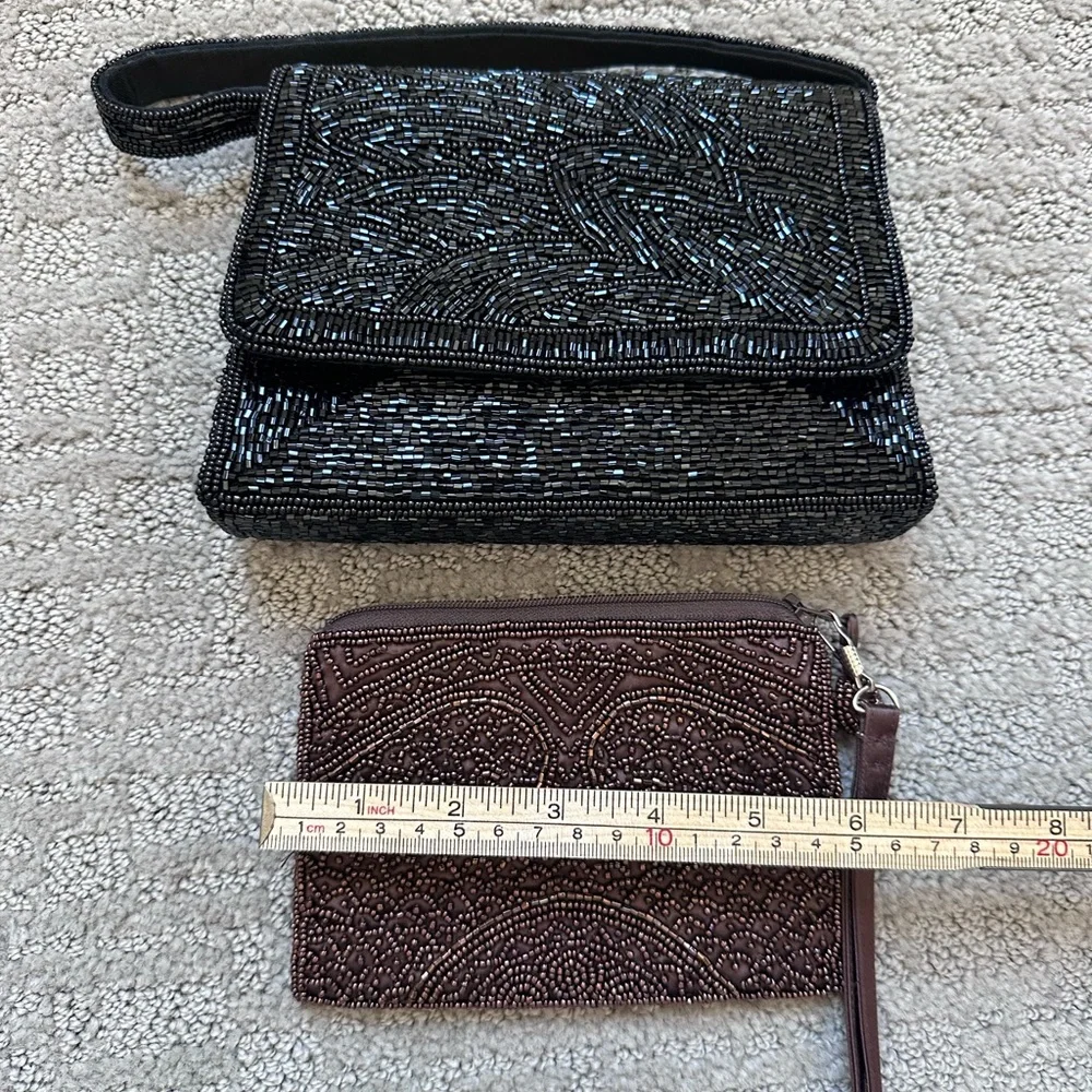 Elegant Beaded Handbag and Wristlet